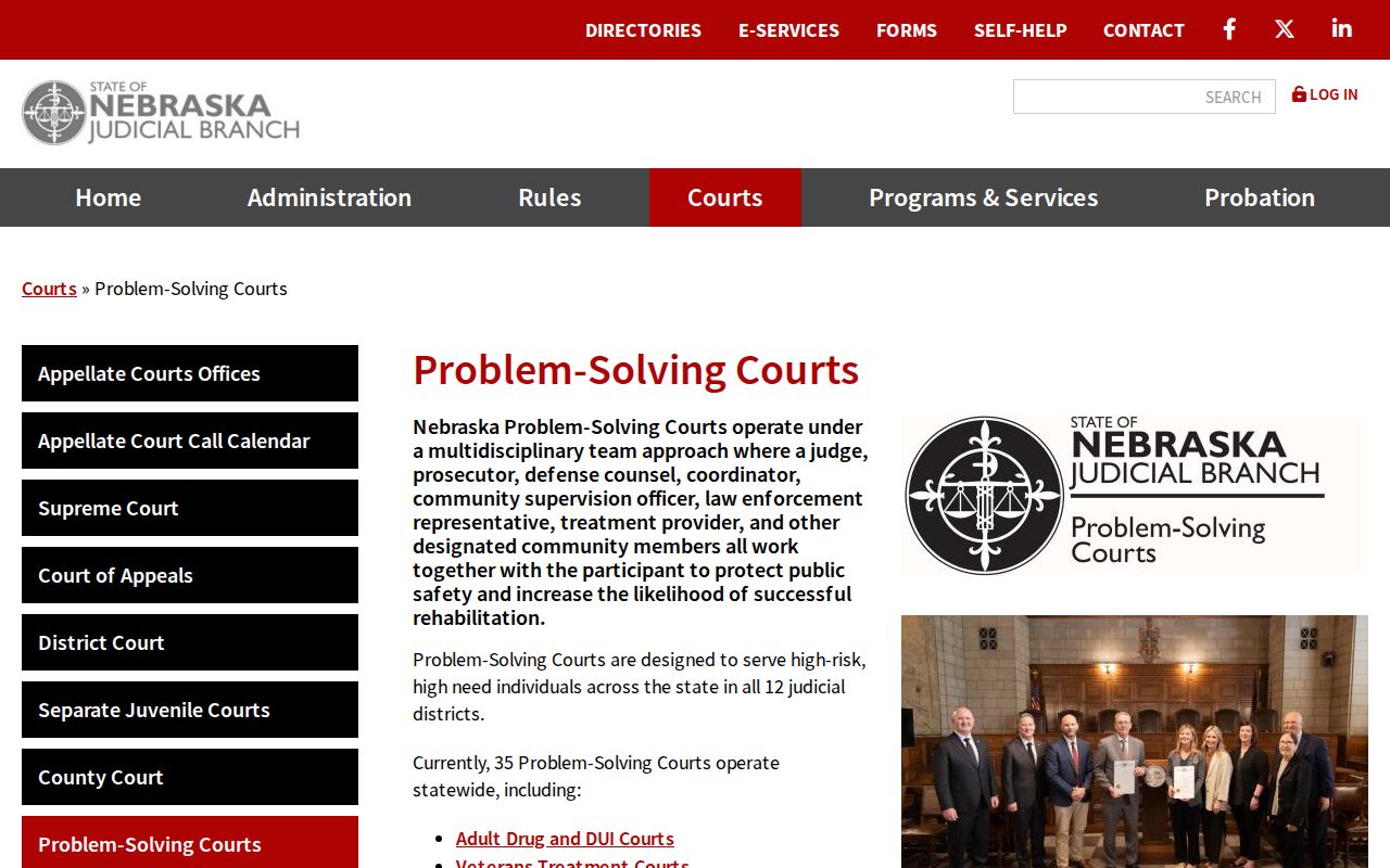 Nemaha County criminal case problem-solving court information