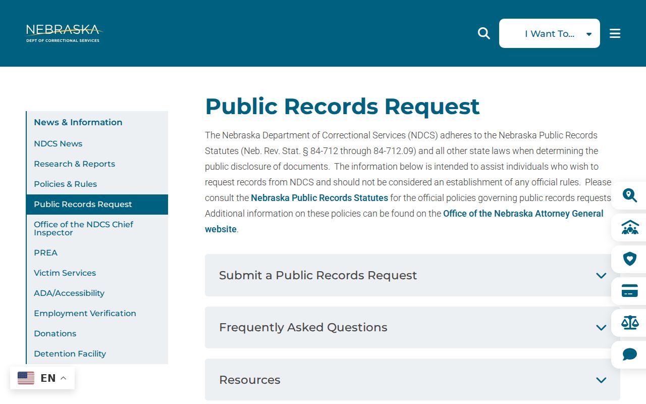 Peru criminal custody records through Nebraska corrections public requests